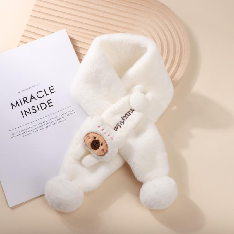 Soft Plush Kids Scarf Winter Cute Cartoon Animal Design Warm Fleece Neck Warmer Boys Girls Toddlers