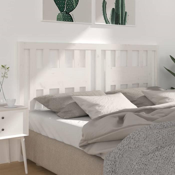 VidaXL Headboard White 146x4x100 Cm Solid Pine Wood 818671