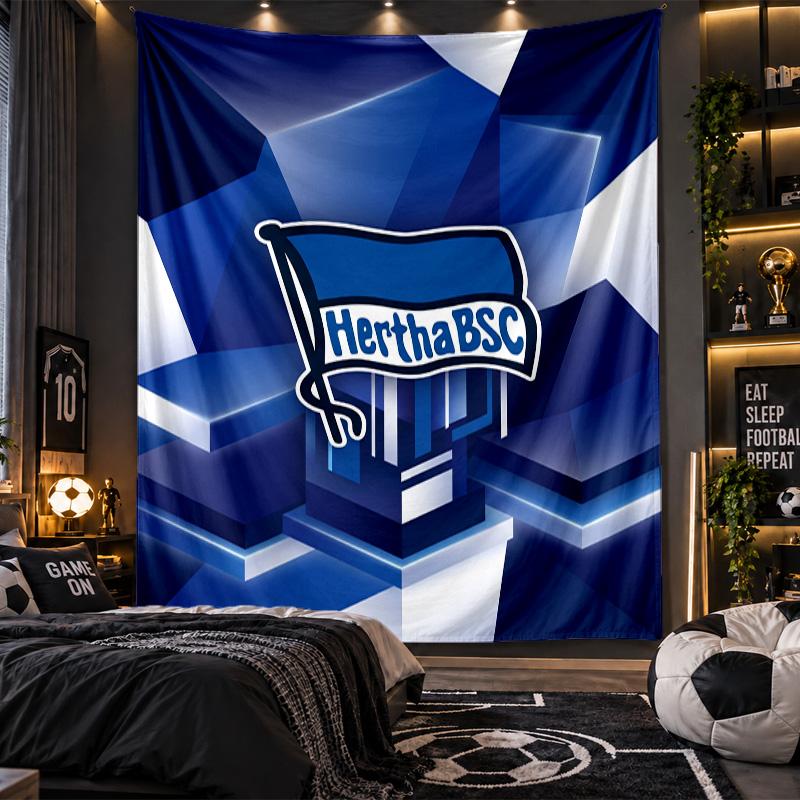 Wall Hanging Tapestry hertha bsc FC Print Cloth for Living Room Bedroom Home Decor