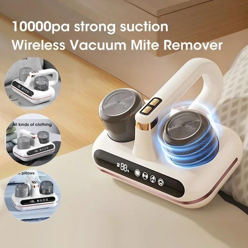 10000PA Double-cup Mite Remover Strong Suction Wireless Remover Intelligent Ultraviolet Disinfection Vacuum Cleaner