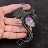 Fiesta Kingman Turquoise Pendant Copper Wire Wrapped Pendant Multi Copper Turquoise Pendant Gemstone Copper Jewelry Dragon Pendants For Gift