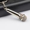 Fashion Car Key Holder Personalized Pendent Key Chain Microphone Key Ring  Music Gifts Key Chain