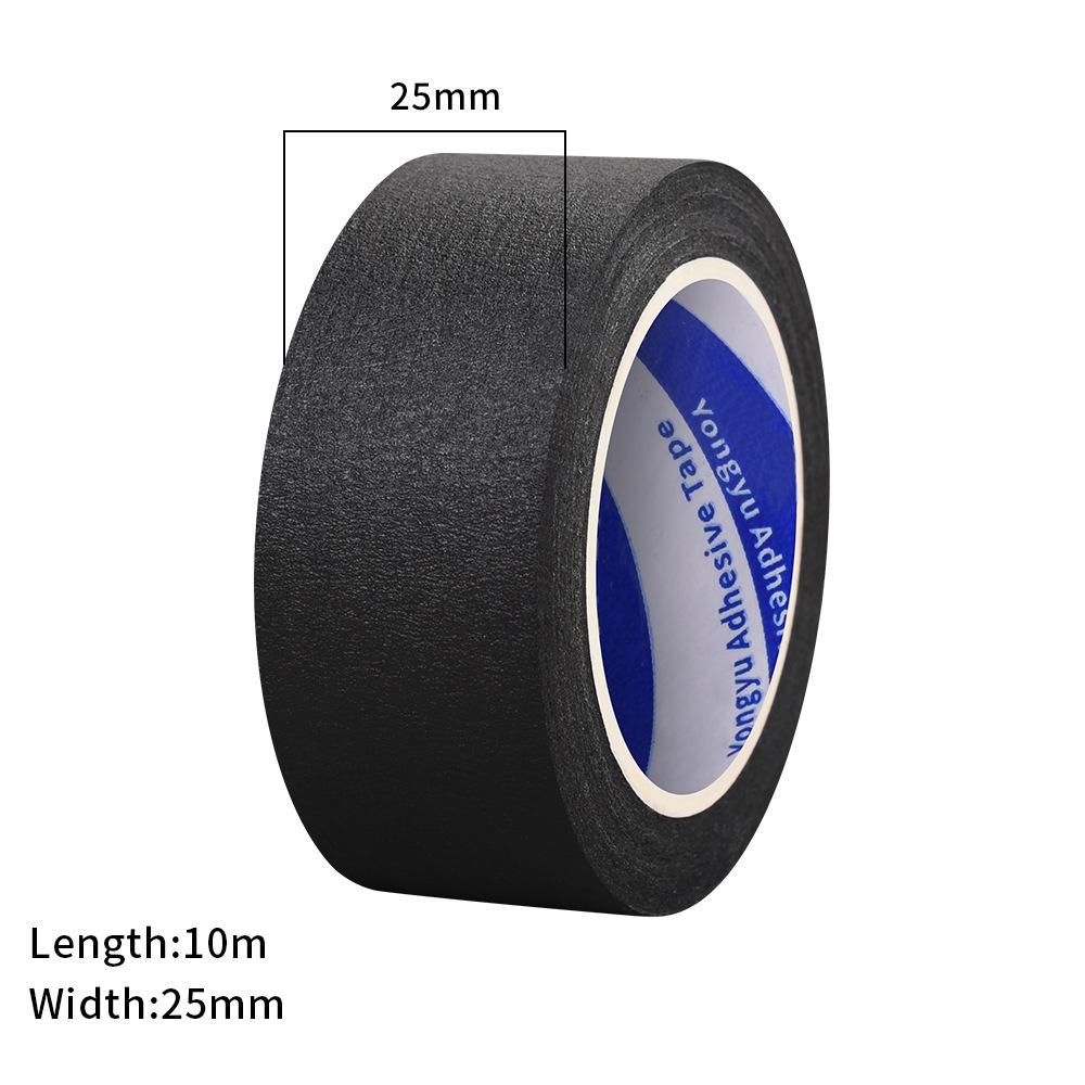 Черная креп-бумажная лента с высокой адгезией для детской ручной живописи и маскирования