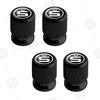 4pcs S Logo Car Wheel Tire Valve Caps Air Stem Aluminum Accessories For Skoda Superb Octavia Karoq Kamiq Kodiaq Fabia Vision