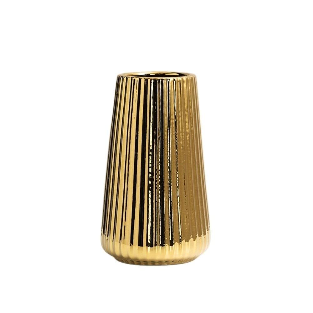 Floral Arrangement Flowerpot Minimalism Tabletop Decor Ceramic Electroplated Vase Home Decor