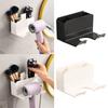 С ящиком для хранения, настенная подставка для сушилки, многофункциональная подставка для выпрямителя, держатель для фена