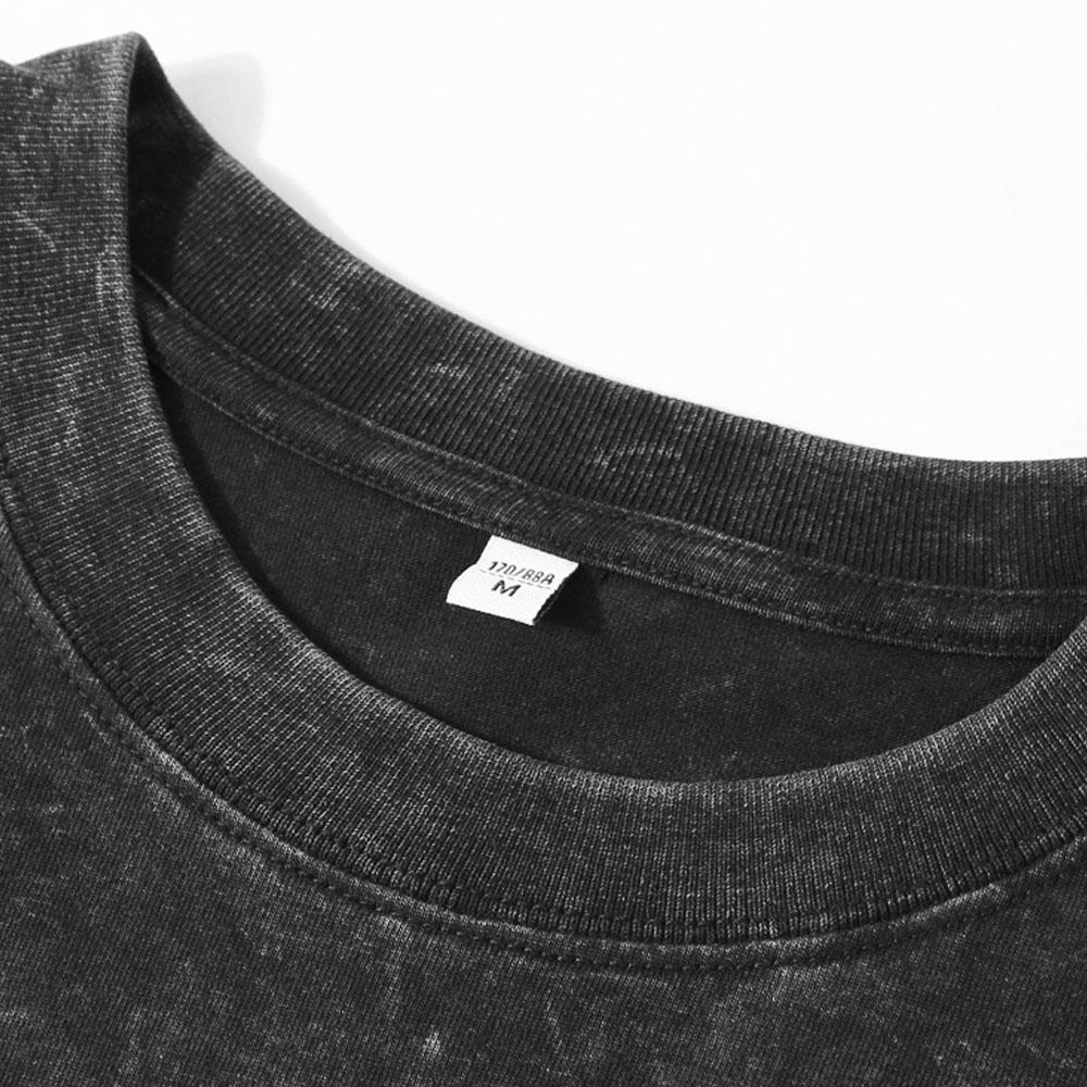 American Style Men's Women's Oversized High Quality Vintage Retro 100% Cotton Short Sleeve T-Shirts Tops Blouse For Men Streetwear