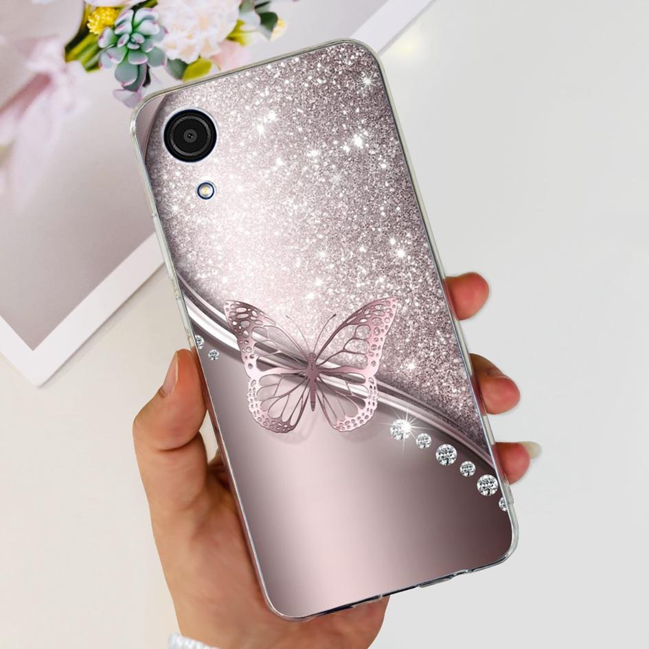 For Cover Samsung Galaxy A03 Core Phone Case Stylish Flower Butterfly Soft Silicone Clear Cover For Samsung A03 Core A032F Coque