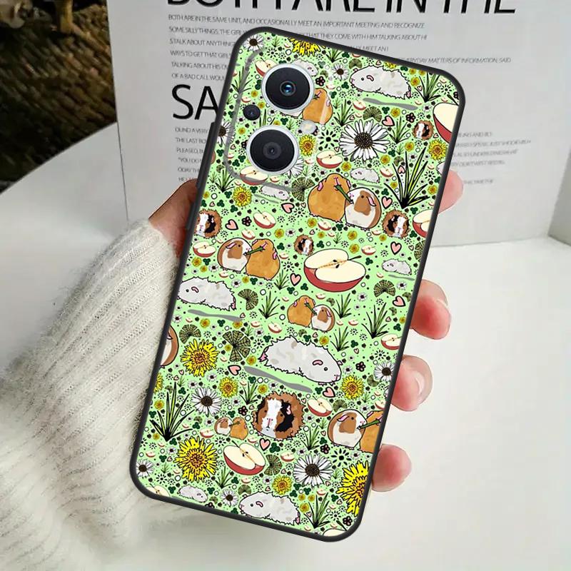 Cute Cartoon Guinea Pig Case For OPPO Reno 8 7 6 5 4 Lite 8T 5Z 4Z 10 11F OPPO Find X5 X6 Pro X2 Neo X3 Lite Cover