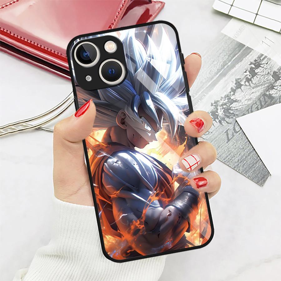 Чехол-крышка для телефона D-ragonS B-allS Goku из стекла для iPhone 17 Pro Max 12 11 15 Plus 16 XR Air 8 13 14