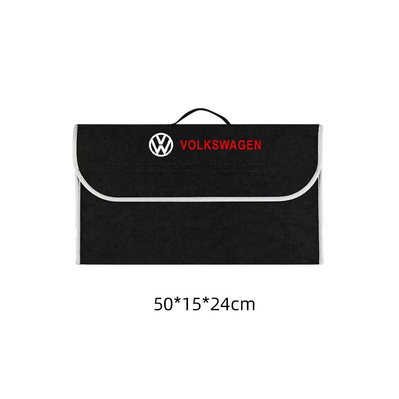 Car sticker For VW Golf 5 4 6 GTI Jetta Scirocco Touran Polo Trunk Storage Box Foldable Felt Organizer Stowing Tidying Box zd2