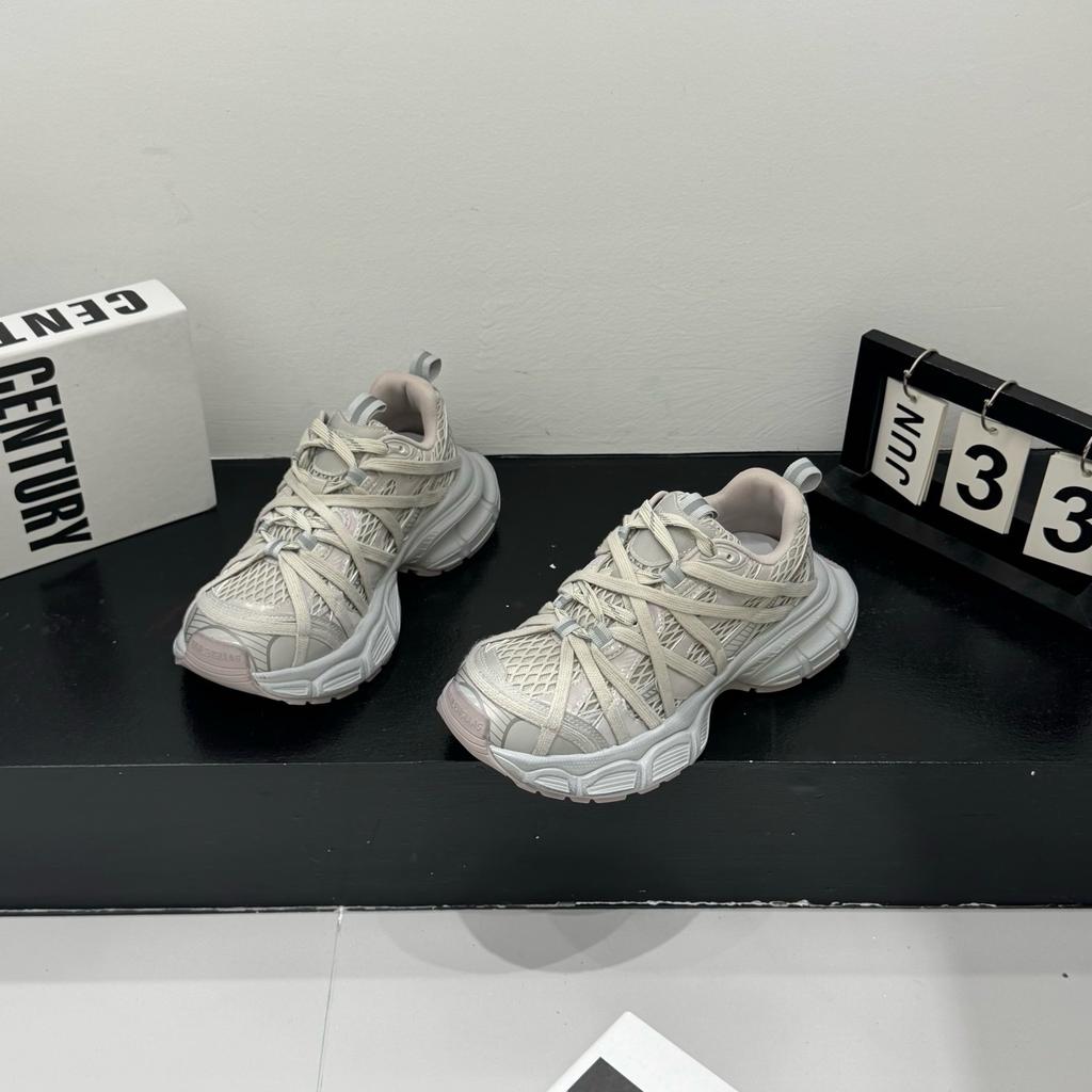 Паутина толстая подошва ремешки папы обувь женская весна и лето новая сетчатая усиливающая воздухопроницаемая беговая спортивная повседневная обувь