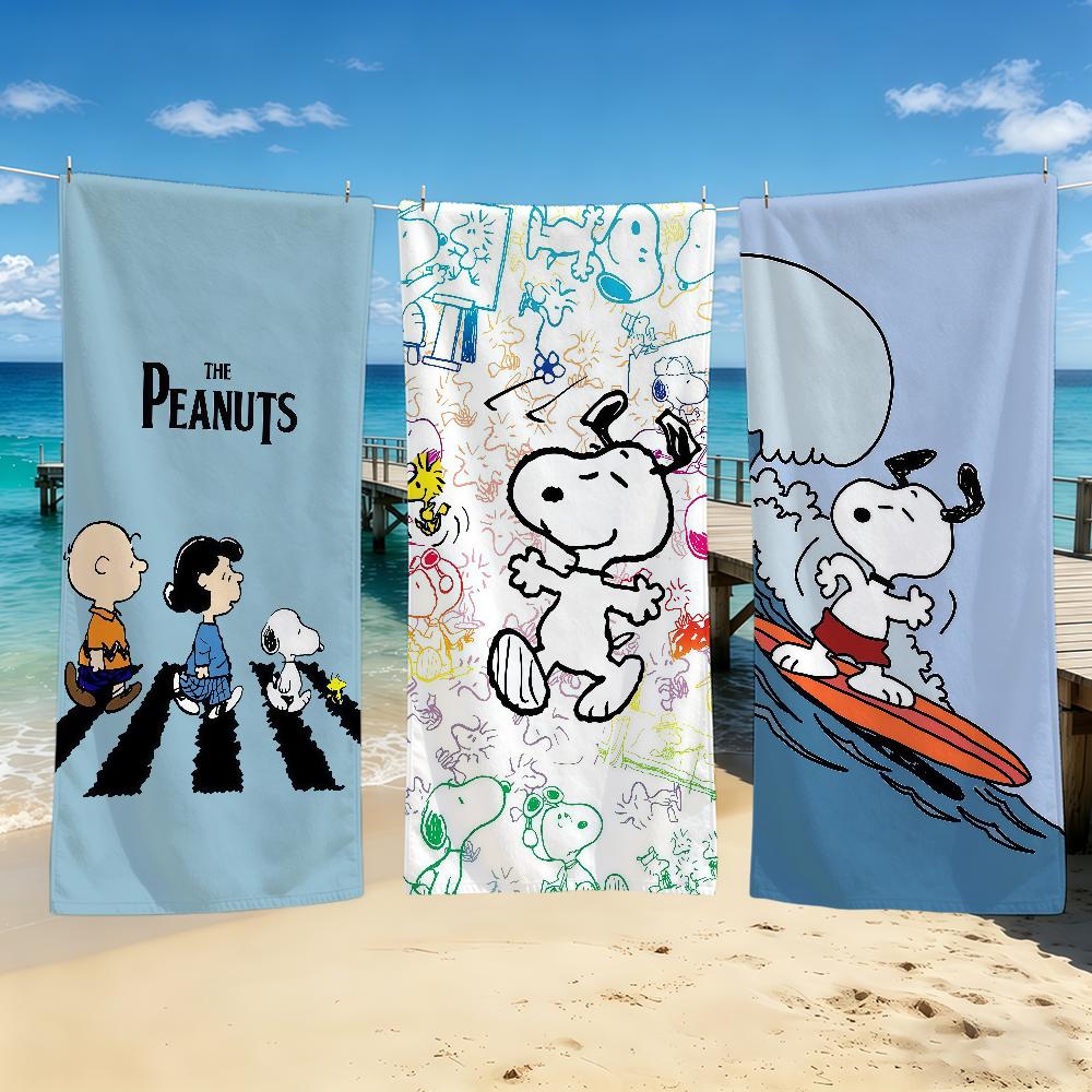Милое полотенце с рисунком для улицы S-SnoopyS-ES Полотенце для кемпинга и пляжа Супервпитывающее Быстросохнущее Летнее полотенце