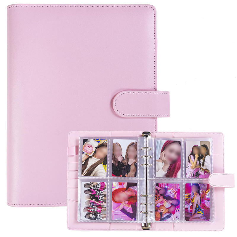 Kpop Photocard  Binder Photo Cards Collect Book Album PU Leather Notebook Photo Protector School Stationery