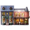 moin moin Миниатюрный кукольный домик DIY Набор Ретро Городской пейзаж Париж Европа Парижский город с открывающимся синим светодиодным рестораном Магазин магии [Английский]
