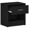 Nightstand with Drawer Black 39 x 28 x 41 cm