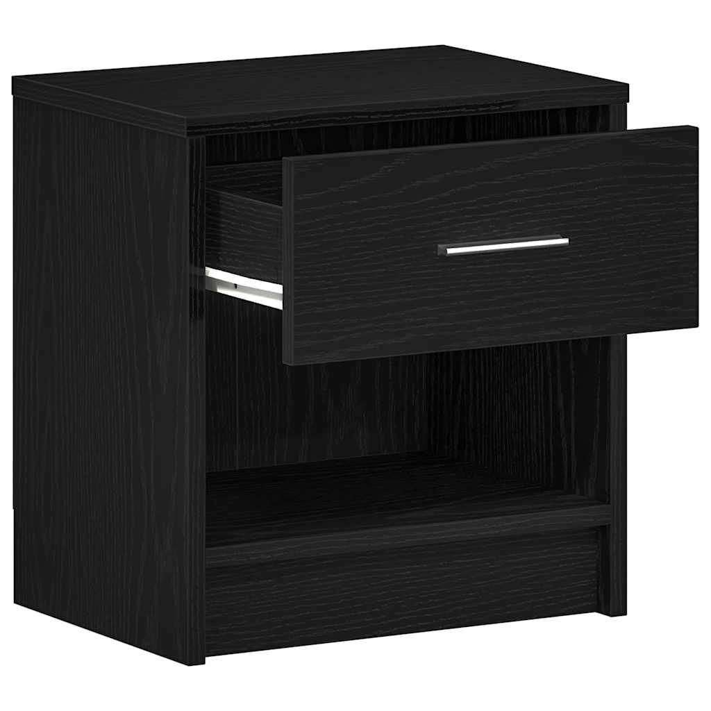 Nightstand with Drawer Black 39 x 28 x 41 cm