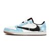 Travis Scott x Air Jordan 1 Сине-белый Travis Scott X AJ1 Низкие Амортизация Низкий верх DZ4137-700(Команда1698- 7.0)