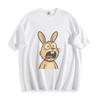 Shocked Bunny Cartoon T-Shirt - Hilarious Wide-Eyed Woodland Unisex Tee