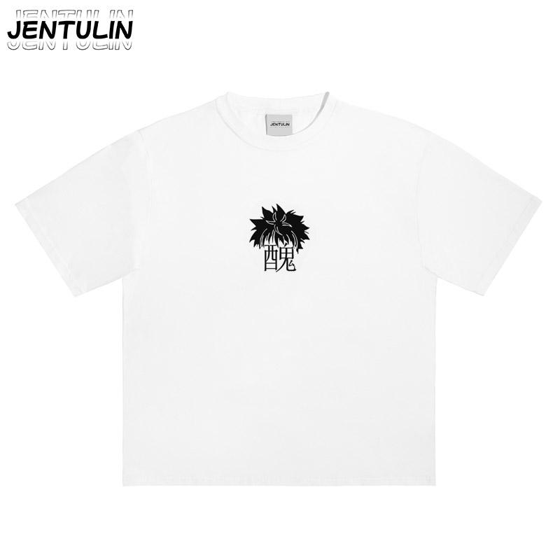 Y2K Uglyfacekid T Shirt Hanzi Pattern Streetwear Anime Unisex WoUnisex Harajuku Vintage Trend Unisex Oversized Cotton Short Sleeve Top