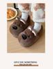 Теплые зимние хлопковые тапочки с мультяшным рисунком для мужчин и женщин - С закрытой пяткой, нескользящие, подходят для ношения на улице