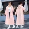 Hooded Raincoat Waterproof EVA Button Zipper Closure Reusable Adults Ultralight Rainproof Thick