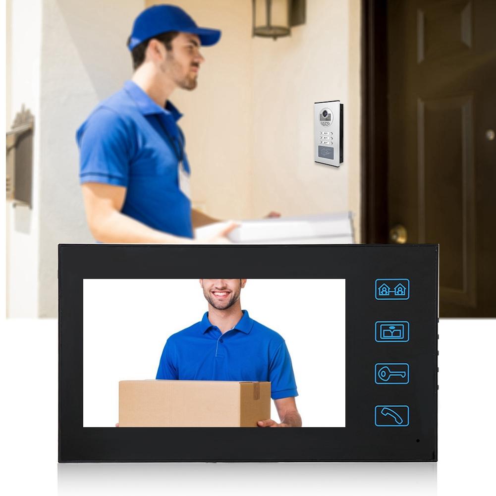 7-дюймовый 2-дюймовый монитор RFID для домашнего видеодомофона с ИК-камерой