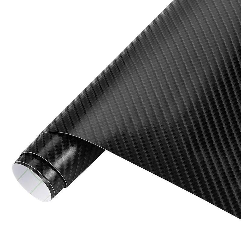 Practical Black Decal Car Roll Wrap Sticker Vinyl 3D Carbon Fiber DIY Film Sheet