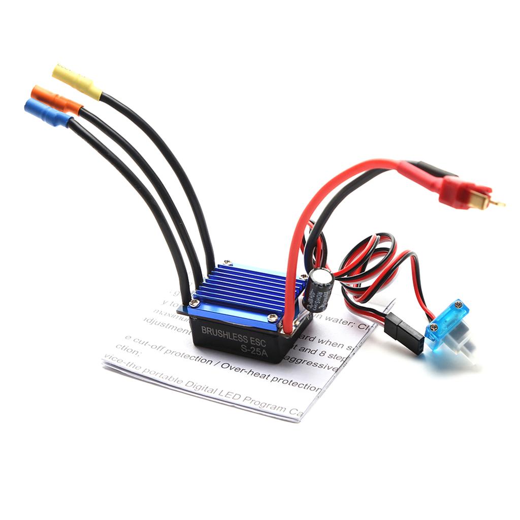 2435 4800KV Brushless Motor and 25A ESC Replacement for HSP Wltoys 1/16 1/18 Remote Control Truck