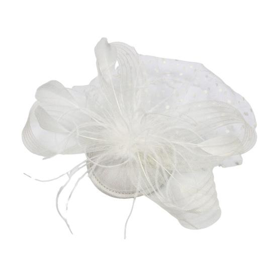 Feather Mesh Top Hat Headband Easy To Wear Style Headgear Daily Party Matching Lady Hair Accessories