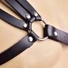 Мужское нижнее белье из искусственной кожи, регулируемый ремень для бондажа, эротические заклепки, нагрудные ремни