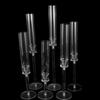 3 Pcs/set Delicate Candlestick Clear Road Lead Candelabra Centerpieces Wedding Party