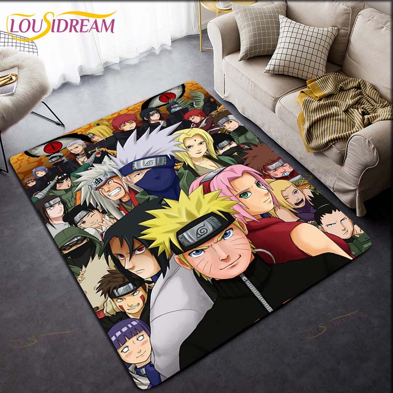 Ковер Наруто Аниме Ковер Детские Ковры Гостиная Коврики для чайного стола Коврик для спальни Моющиеся напольные коврики Бытовой коврик Милый ковер