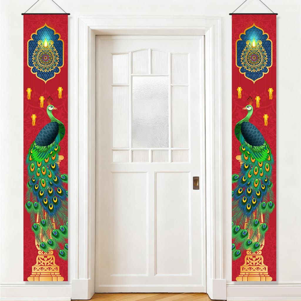 Украшение для вечеринки Дивали Куплеты Подвесные флажки Индийский Фестиваль Огней Украшение для вечеринки Дверные шторы