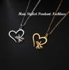 Cazador Hair Stylist Pendant Scissors Comb Chain Necklaces Stainless Steel Necklace Punk Trendy Jewelry for Women Birthday Gift