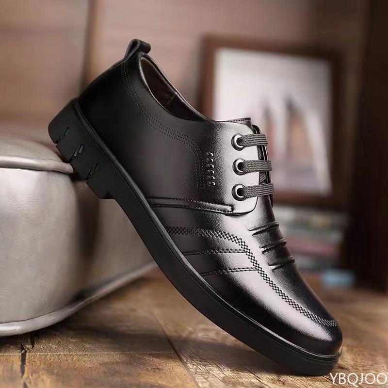 Men's Casual Business Non Slip Footwear Fashion Soft Soled Work Shoes Men Formal Leather Shoes Comfortable Male Flat Zapatillas