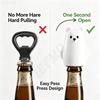 Portable Push Down Bottle Opener Polar Bear Cute Cap Soda Can Remover Press Type Jar Opener Beer Kitchen Gadgets