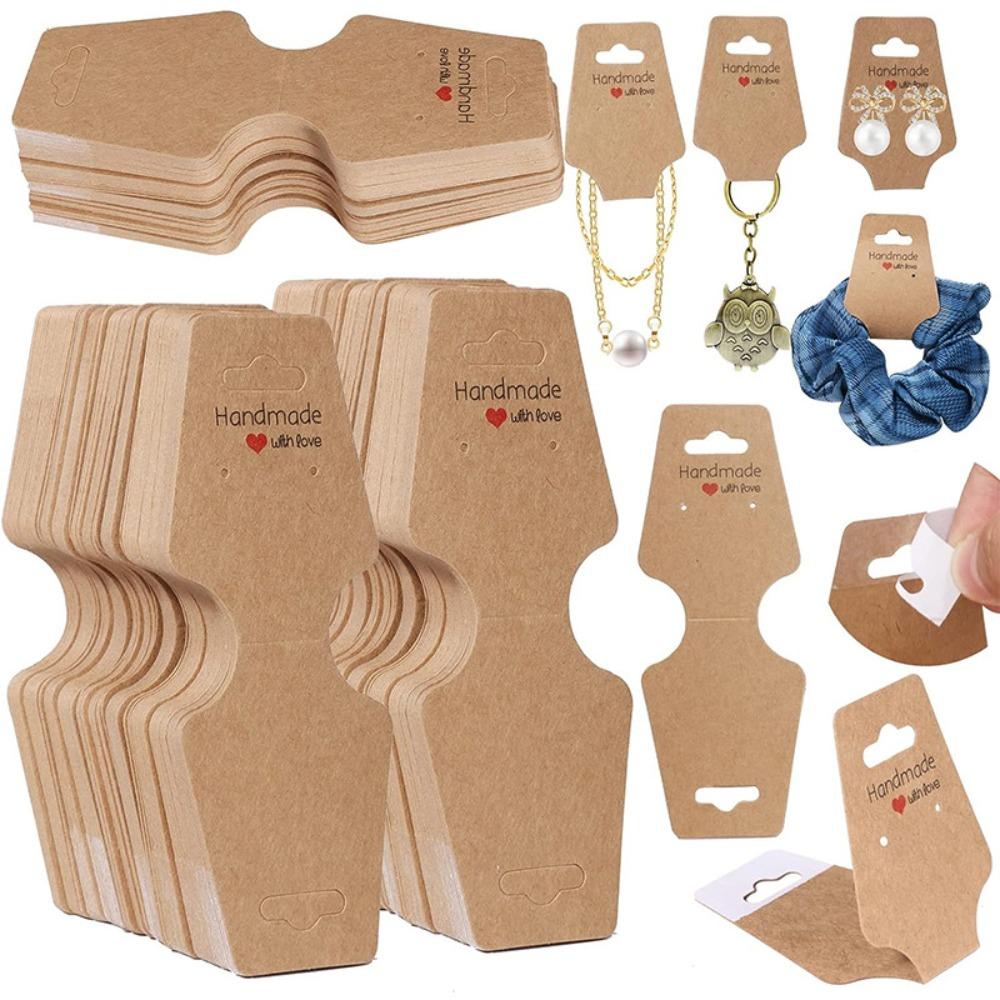 100pcs Foldable DIY Jewelry Display Card Jewelry Packaging Card Suitable for Jewelry Price