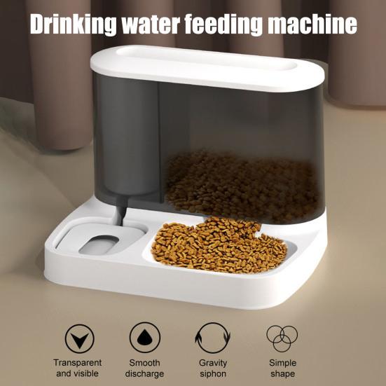 Кормушка для кошек и диспенсер для воды, комплект без электричества, автоматическая кормушка большой емкости для маленьких и средних собак, домашних животных, щенков и котят