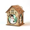 Wooden Christmas Luminous Cabin Christmas LED  Light Snow House  Christmas Decoration
