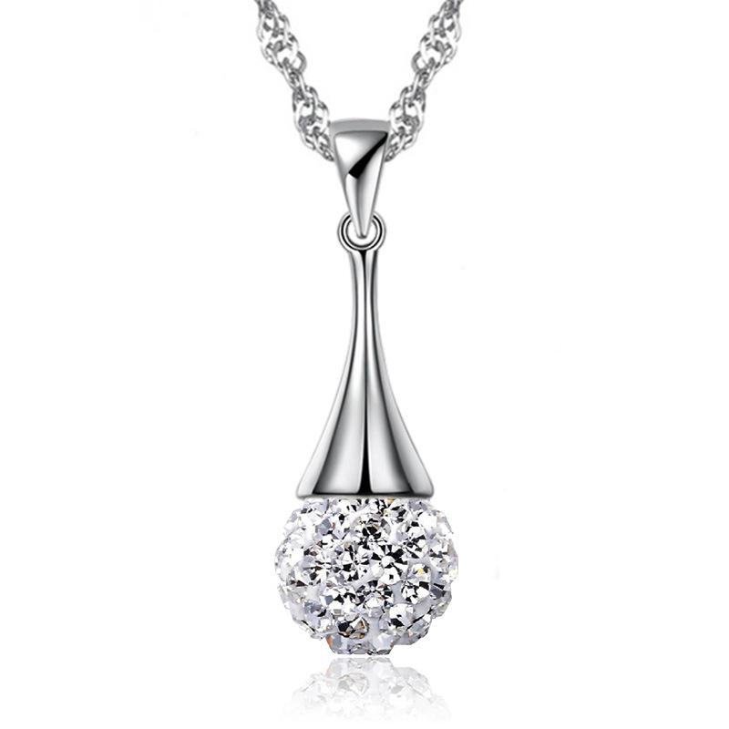 Женская подвеска, женская модель Temperament, подвеска Shambhala Rhinestone Full Diamond Ball с серебряным покрытием, ювелирные изделия