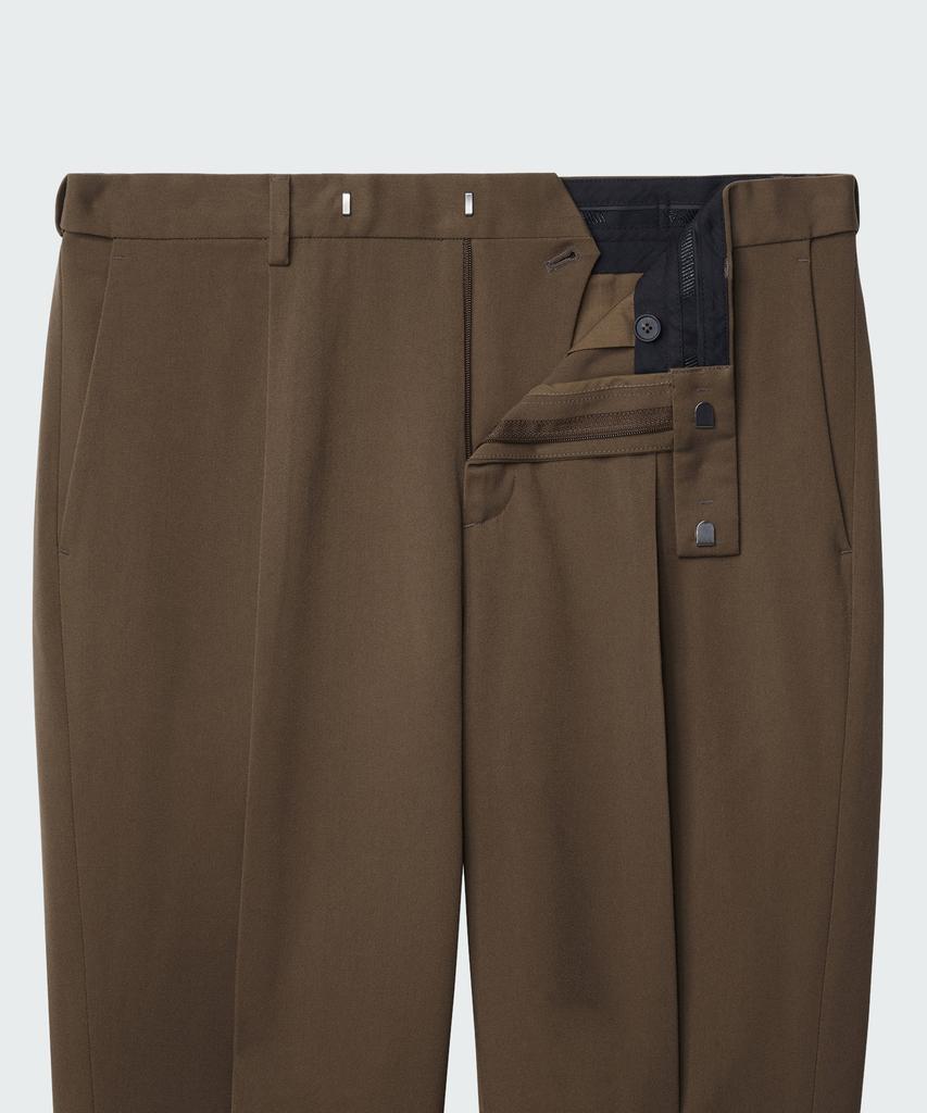 MUSINSA STANDARD Wide Hidden Banding Slacks [Brown]