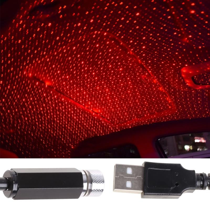Автомобильный USB Звезда Красивый Потолочный Свет Звездный для Проекции Неба Декоративная Лампа Крыши Светодиодная Портативная Романтическая Атмосфера Ночи Li