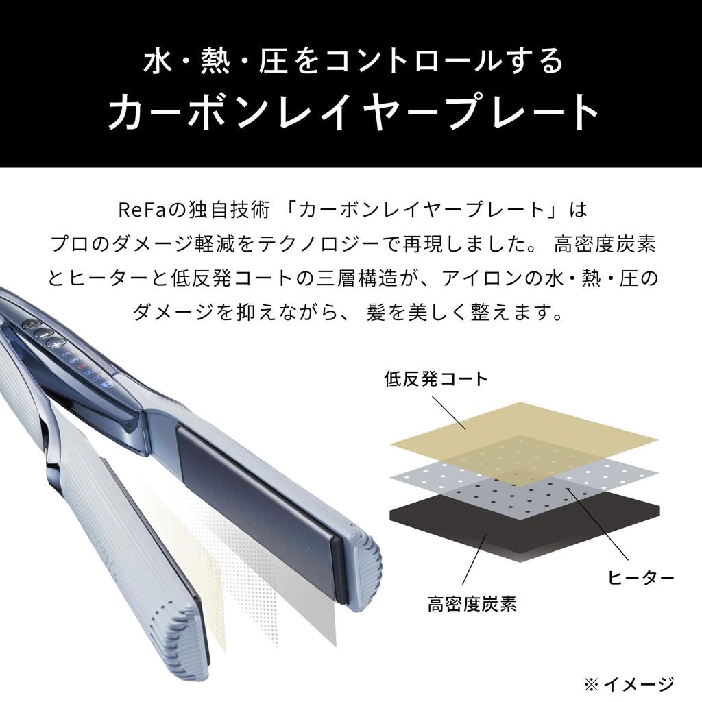 Store ReFa STRAIGHT IRON PRO Hair Arrangement Guidebook Included New Model [Official Only] (white)