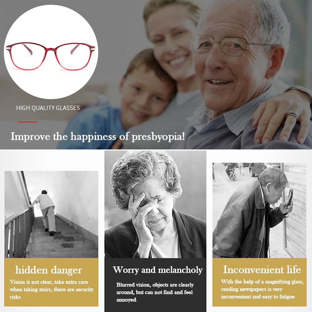 +1.00~+4.00 Portable High-definition Eyeglasses Presbyopic Glasses PC Reading Glasses