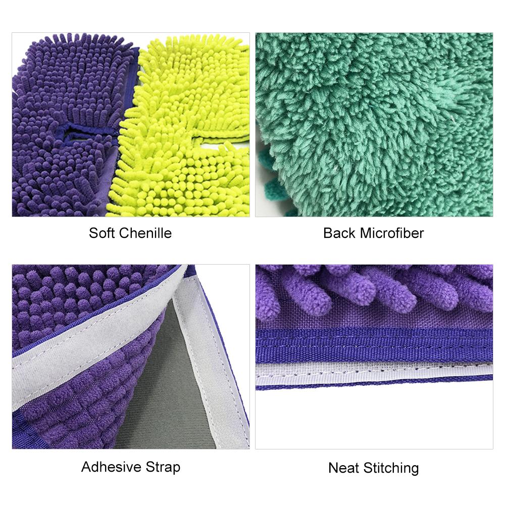Microfiber Chenille Mop Pad Premium Floor Cleaning Pads Reusable Chenille Mop Pads Replacement Refills Fits for Floor Care System