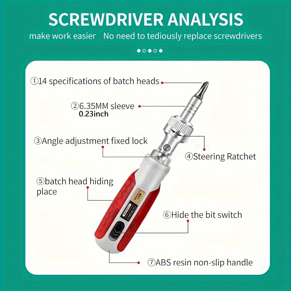 15 в 1 портативный прецизионный набор отверток с трещоткой и магнитным наконечником, многофункциональный инструмент для ремонта, комбинированный инструмент
