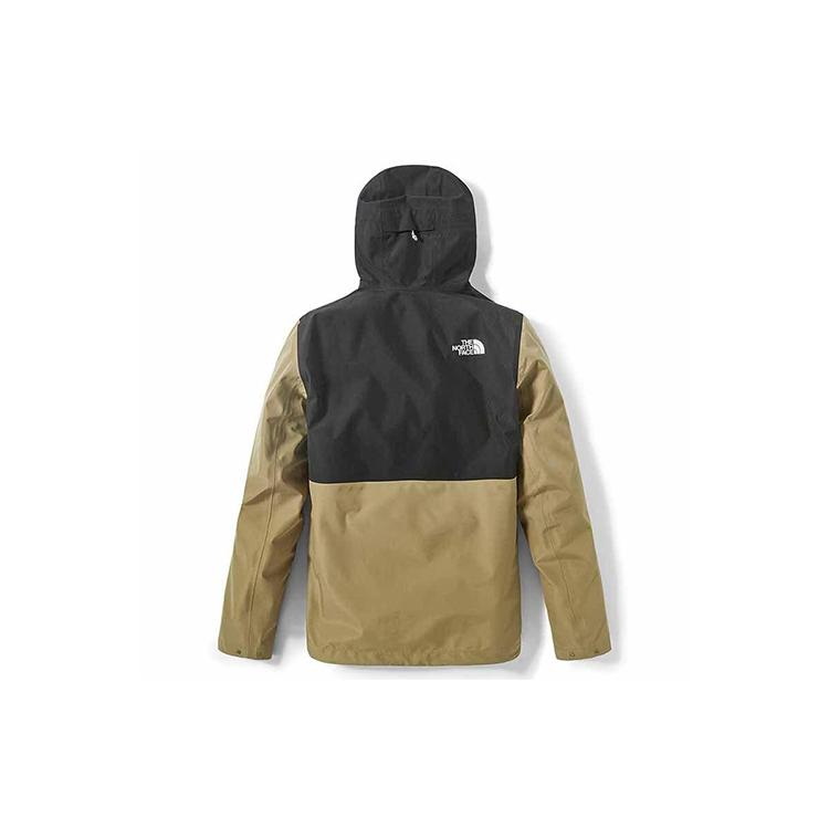 THE NORTH FACE Outdoor Hiking Waterproof, Windproof, And Breathable Windbreaker Jacket Men's Khaki NF0A4N9M-PLX
