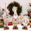 Stretchable Joyful Doll Decoration With Snowman Reindeer And Elderly Characters Perfect For Christmas Atmosphere
