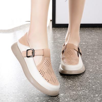 Женские сандалии, летние базовые туфли Мэри Джейн, повседневные мягкие сандалии для девочек больших размеров